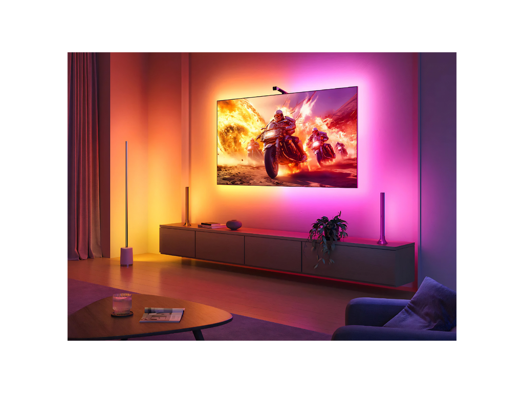 Detalle de la tira LED Govee TV Backlight 3 Lite con colores RGBICW